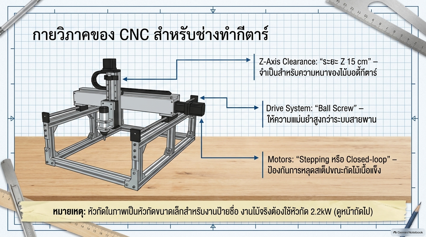 กายวิภาคของ CNC สำหรับช่างทำกีตาร์